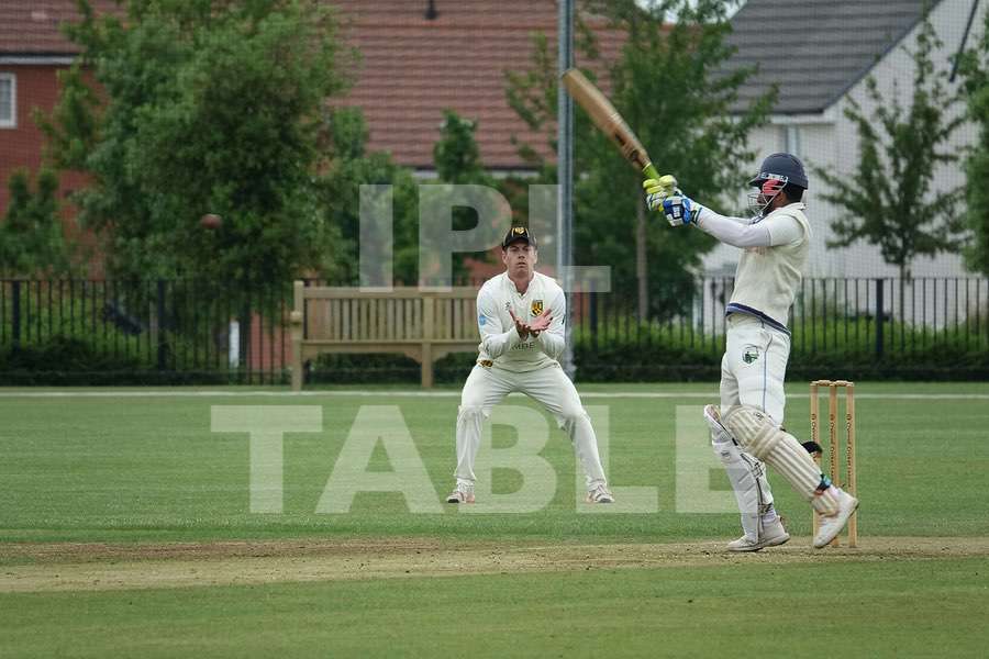Cricket match action